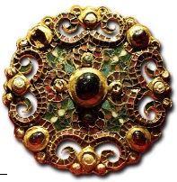 germanen gouden broche of fibula dorestad 9e eeuw